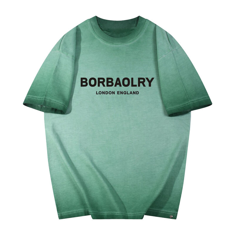 Hot Custom Men's T-shirt Wash to Do Old Style Large Size Shirt Custom logo Printing Fashion Casual Short-sleeved Shirt