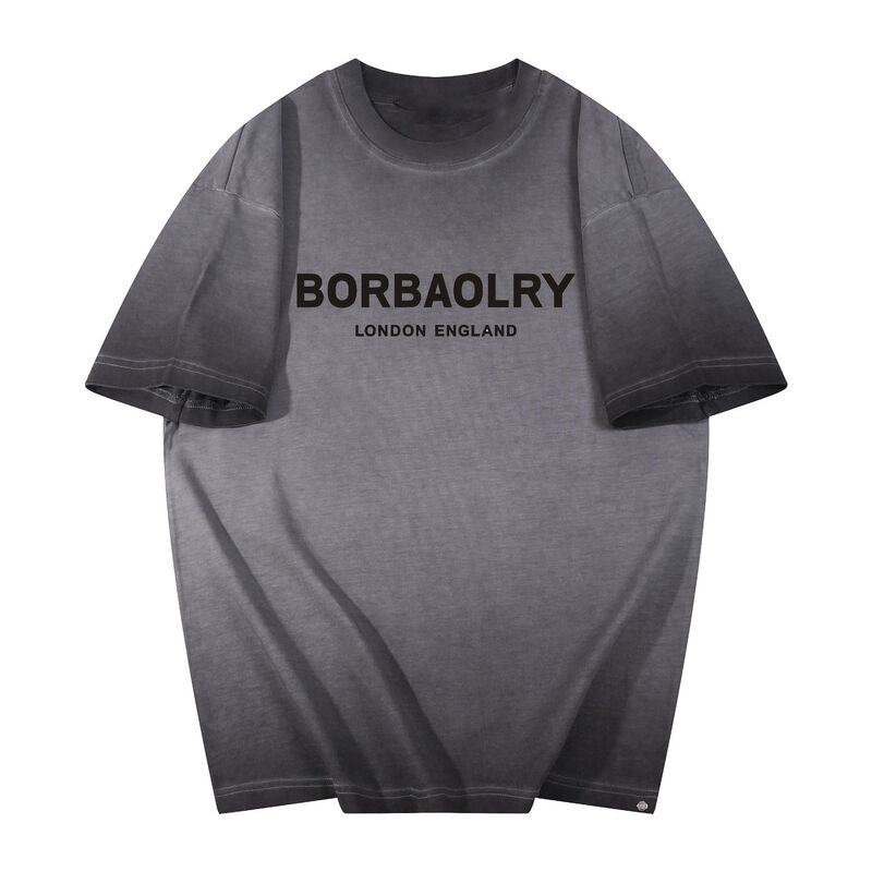 Hot Custom Men's T-shirt Wash to Do Old Style Large Size Shirt Custom logo Printing Fashion Casual Short-sleeved Shirt