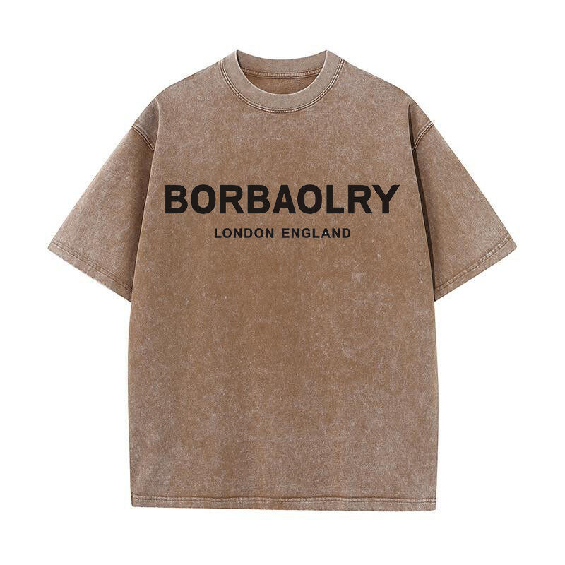 Custom Boxy Heavyweight 280g Thickoversized Pullover Men Vintage Distress Acid Wash Tshirt t Shirt T-shirts
