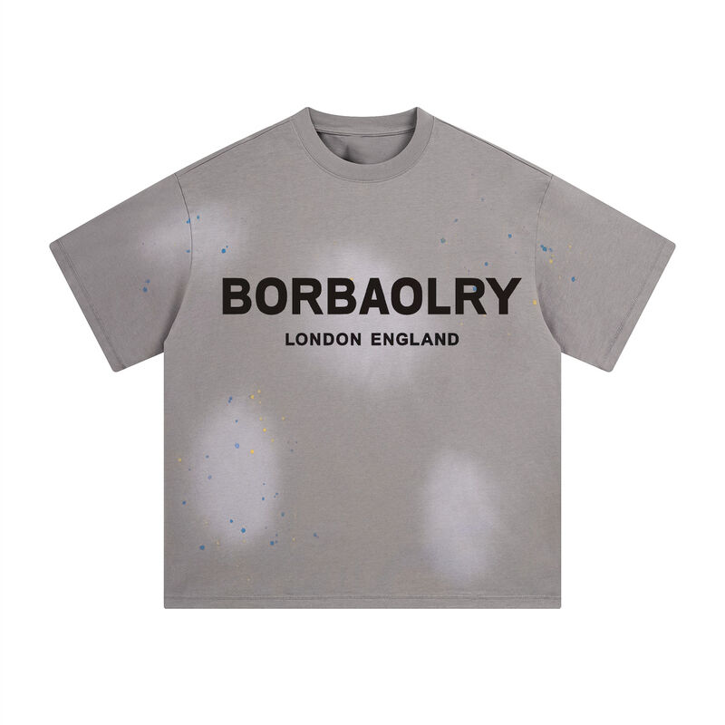 High Quality Heavyweight Distressed Men's Boxy T-shirts Acid Wash Oversized Tshirt Custom Cropped t Shirt Men