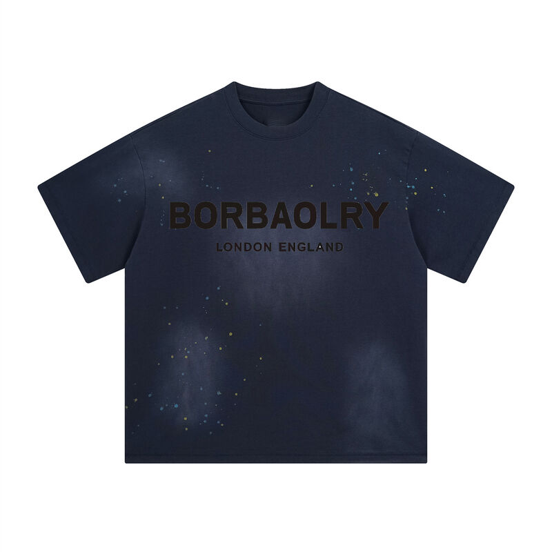 High Quality Heavyweight Distressed Men's Boxy T-shirts Acid Wash Oversized Tshirt Custom Cropped t Shirt Men