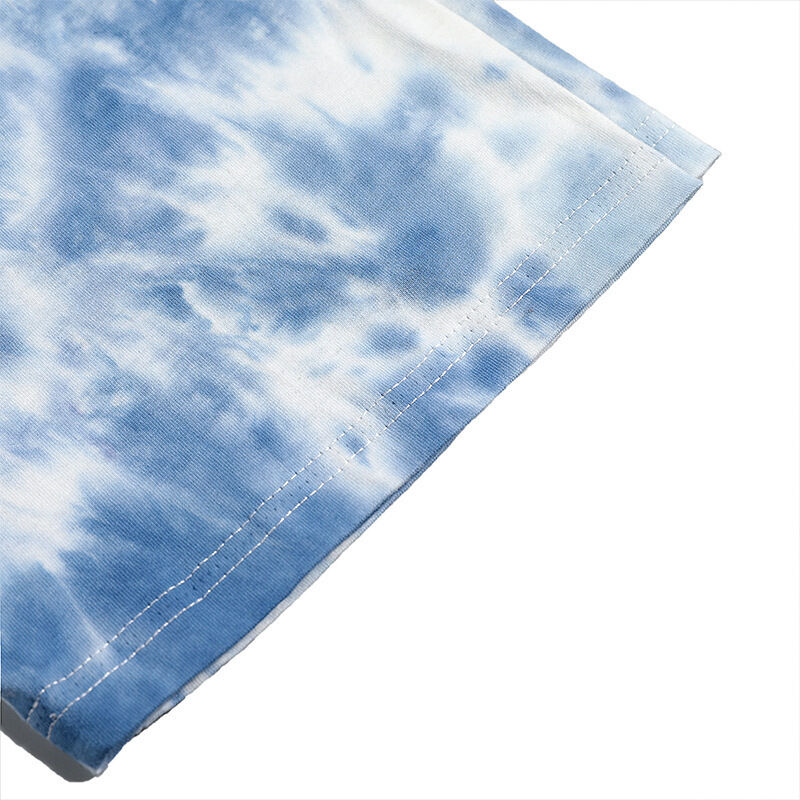 New Fashion Men High Quality INS O-Neck T-Shirt Oversized Cotton Tie Dye Custom Heavyweight Streetwear