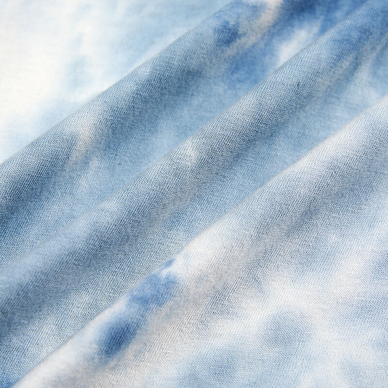 New Fashion Men High Quality INS O-Neck T-Shirt Oversized Cotton Tie Dye Custom Heavyweight Streetwear