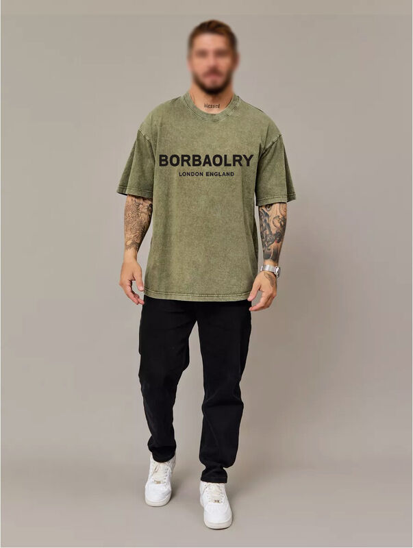 Top Quality Men's T Shirt Baggy High Street Style Stretch Oversized Shirts Graphic Crop Top Tee Summer Essentials T-shirts