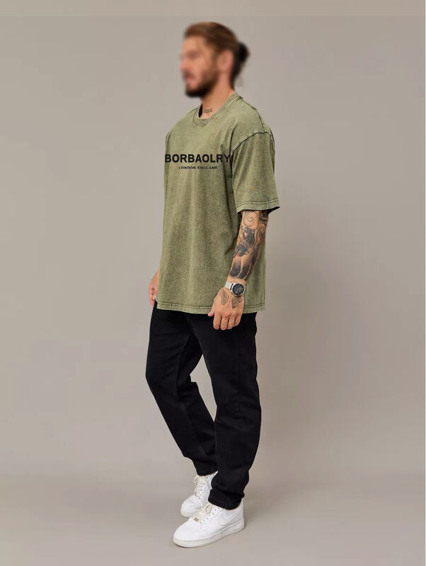 Top Quality Men's T Shirt Baggy High Street Style Stretch Oversized Shirts Graphic Crop Top Tee Summer Essentials T-shirts