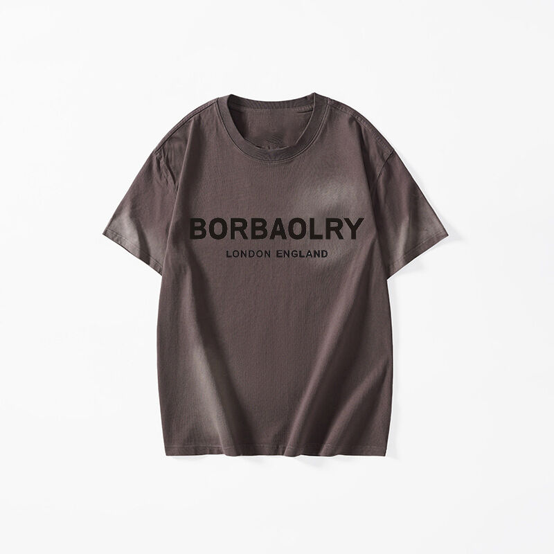 Wholesale Oversized Unisex Cotton T-Shirt 280 Gsm Vintage Acid Wash Custom Dtg Print Heavyweight Streetwear for Men T Shirt