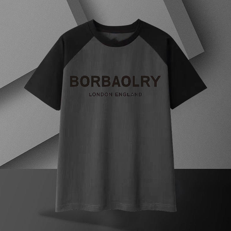 Heavy Cotton T-Shirt for Men 220 Grams Breathable Oversized Short Sleeves Solid Pattern Casual Long Length Knitted Fabric