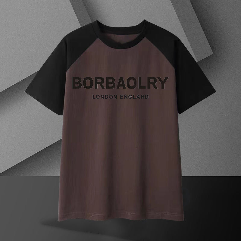 Heavy Cotton T-Shirt for Men 220 Grams Breathable Oversized Short Sleeves Solid Pattern Casual Long Length Knitted Fabric