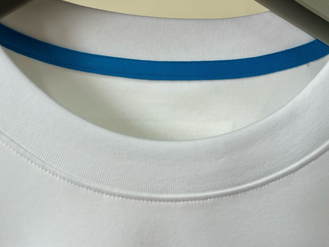 Men's White T - Shirt, Flocking Letter Print, Short Sleeve Casual Top 100%cotton Men's T-shirt