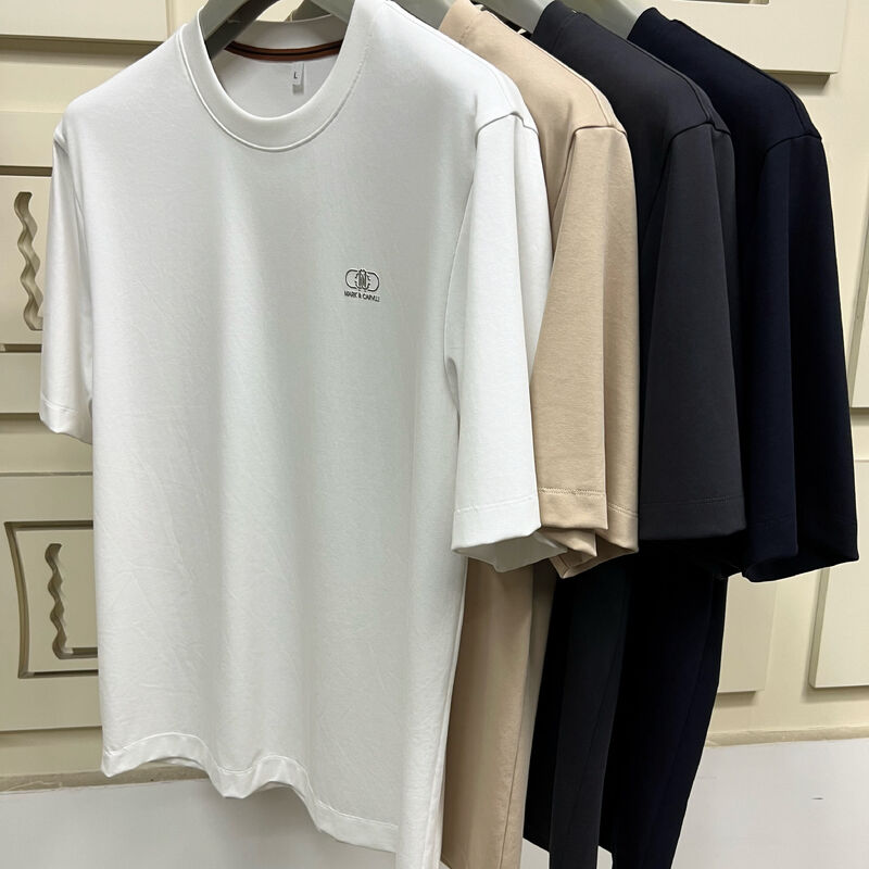 Minimalist Printing Short - Sleeve T - Shirts for Men, Solid Color Basic Tees Men Tshirt