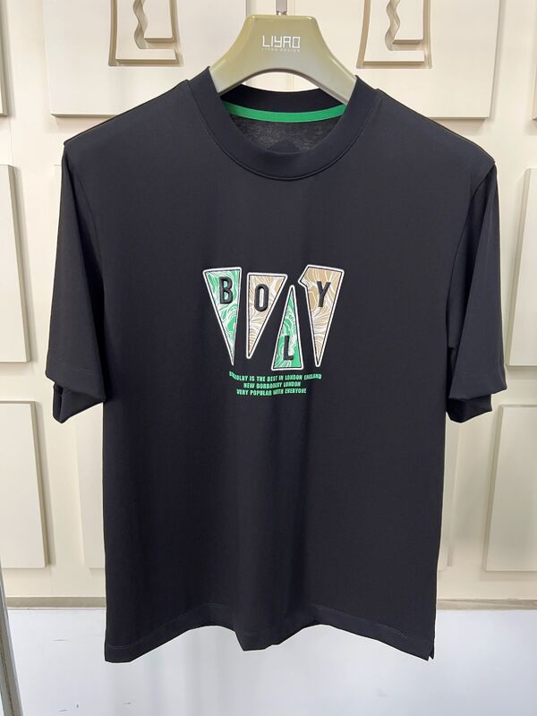 Men's Crew Neck Short Sleeve Tees, Trendy Graphic Print and Embroidery T - Shirts Multi - Color Casual 100%cotton Tshirt for Men