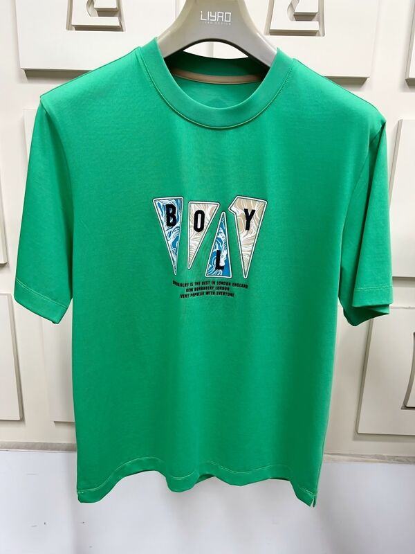 Men's Crew Neck Short Sleeve Tees, Trendy Graphic Print and Embroidery T - Shirts Multi - Color Casual 100%cotton Tshirt for Men