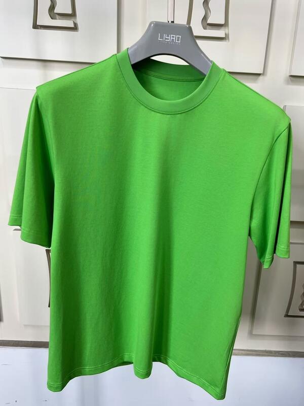 Top Seller EU Size 180gsm 100% Cotton Casual Eco-Friendly Breathable OEM Logo Custom Solid Jersey Short Sleeve T-Shirt for Men