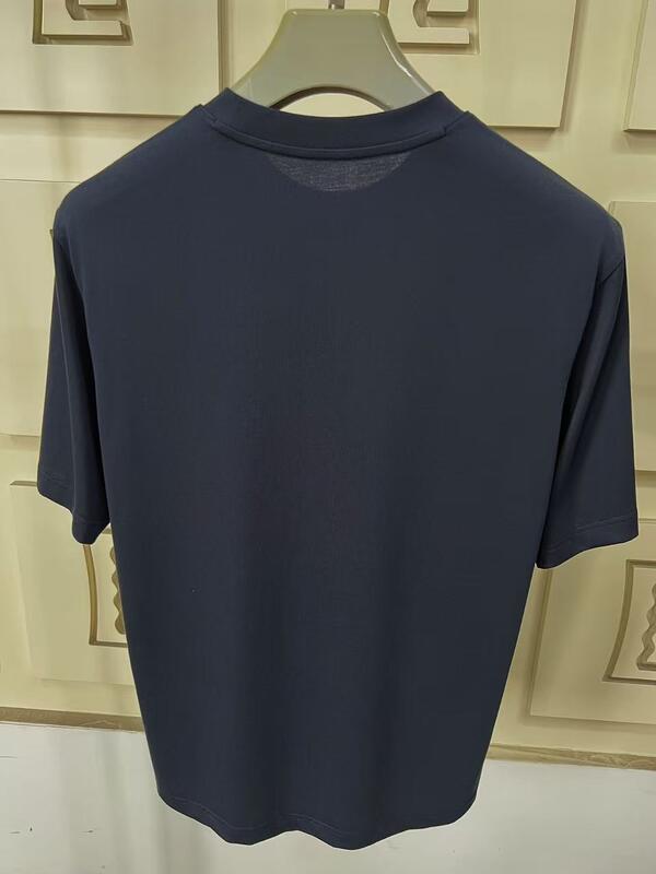 Top Seller EU Size 180gsm 100% Cotton Casual Eco-Friendly Breathable OEM Logo Custom Solid Jersey Short Sleeve T-Shirt for Men