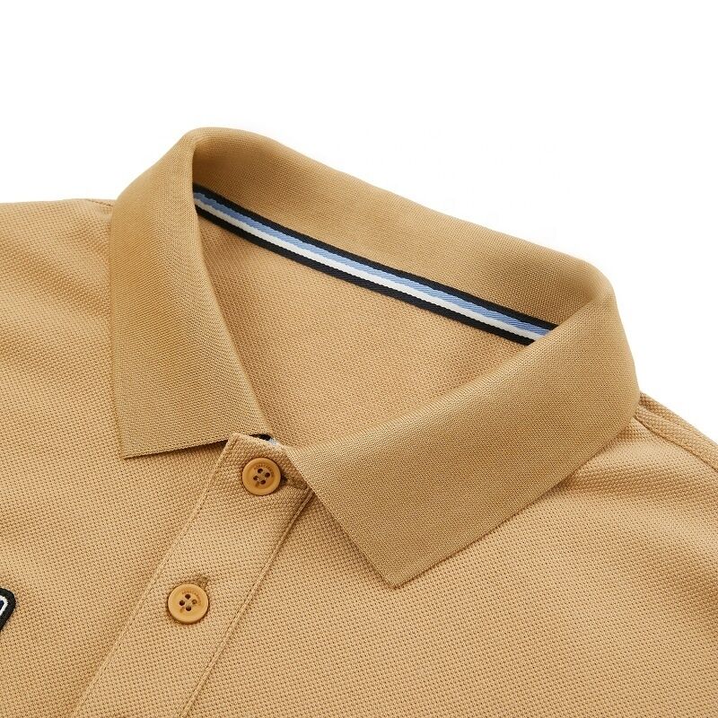 High Quality Custom Polo T Shirts Men's Clothing Double-sided Embroidered and Emboss Printed logo