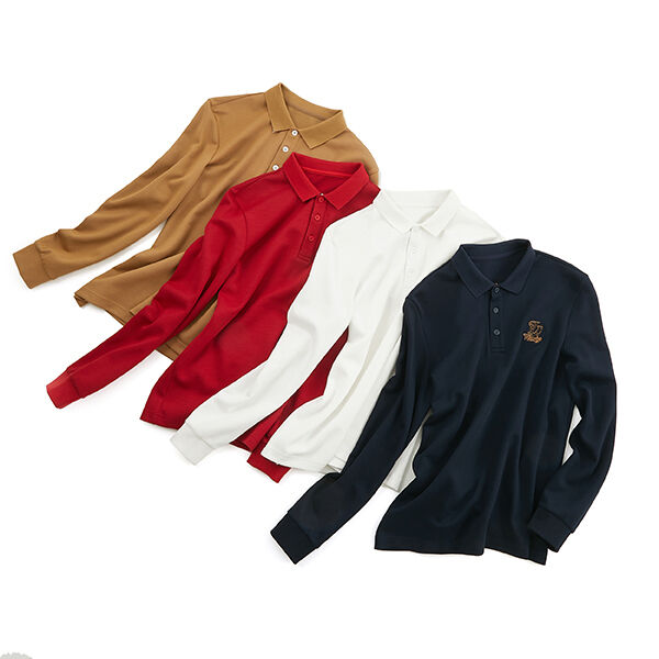 High Elasticity Skin-friendly Fashion Plain Cotton Long Sleeve Apparel Tee Shirts Men's Clothing Polo Tshirts High Quality