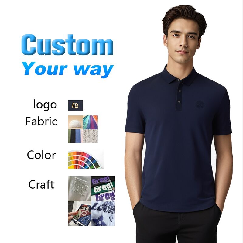 New Product Custom Logo Personalized Fit Business Men Golf Clothes Short Sleeve Polo T-shirts