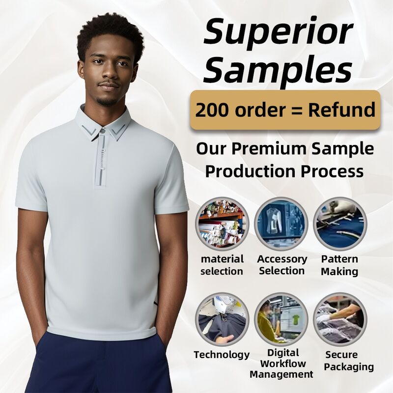 Custom Logo Design Seamless and Quick Dry High Quality White Black Polo Tshirt for Men