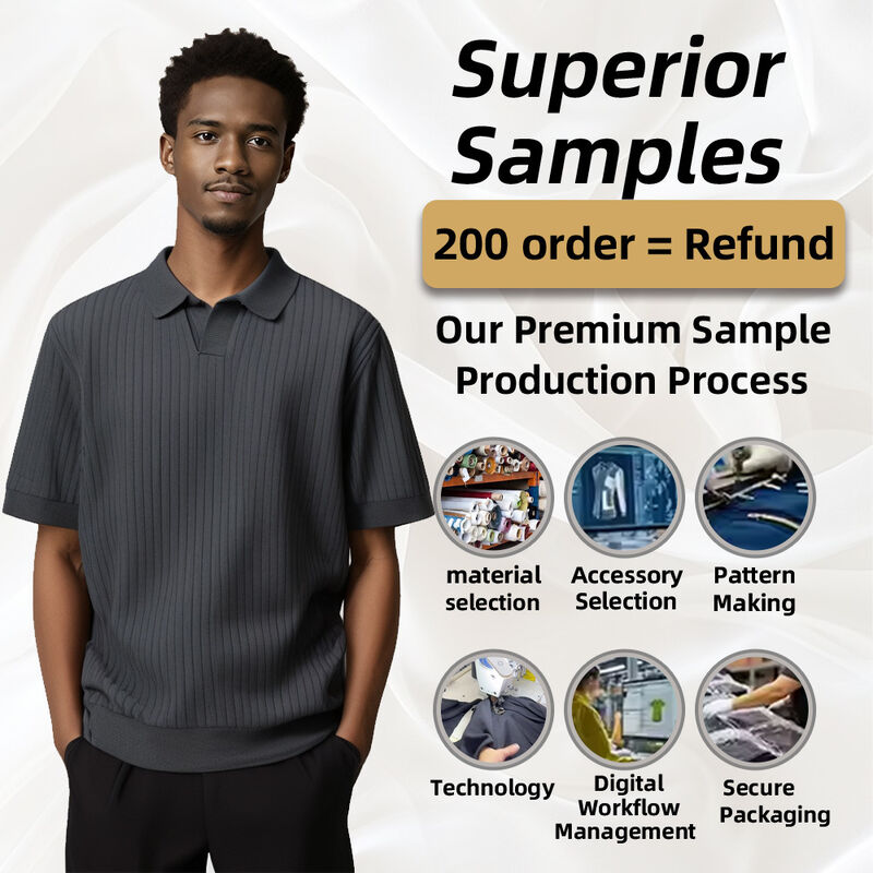 Custom Men's Polo Shirt Outfit with Short Sleeve Old Money & New Trend Summer Cotton Knit Sweater Plain Knitted T-Shirt