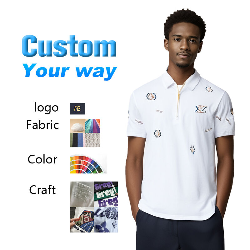 Manufacturer's Trendy Men's Casual Solid Woven Fabric Short Sleeve Coat Embroidered Lapel Versatile Youth Base Anti-Pilling