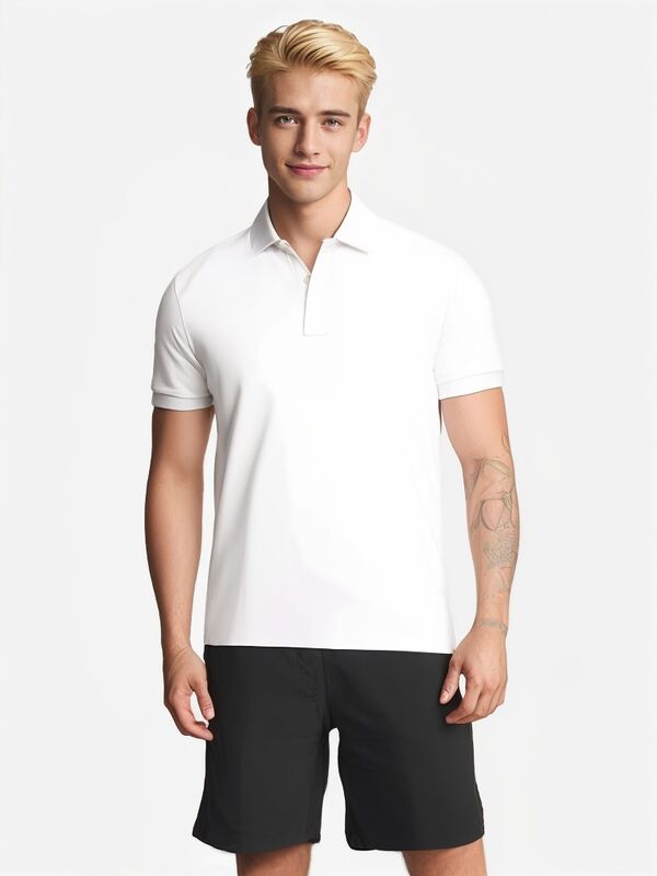 High Quality Solid Color Work Mens Button Short Sleeve Golf Polo Shirts Plus Size Simple Comfortable Casual Shirt