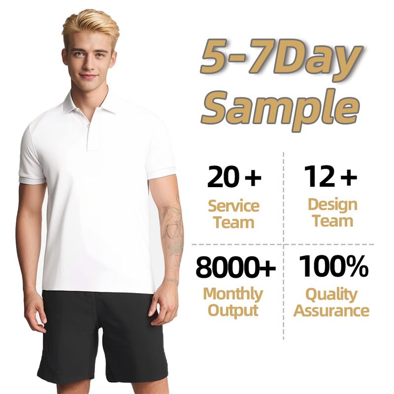 High Quality Solid Color Work Mens Button Short Sleeve Golf Polo Shirts Plus Size Simple Comfortable Casual Shirt