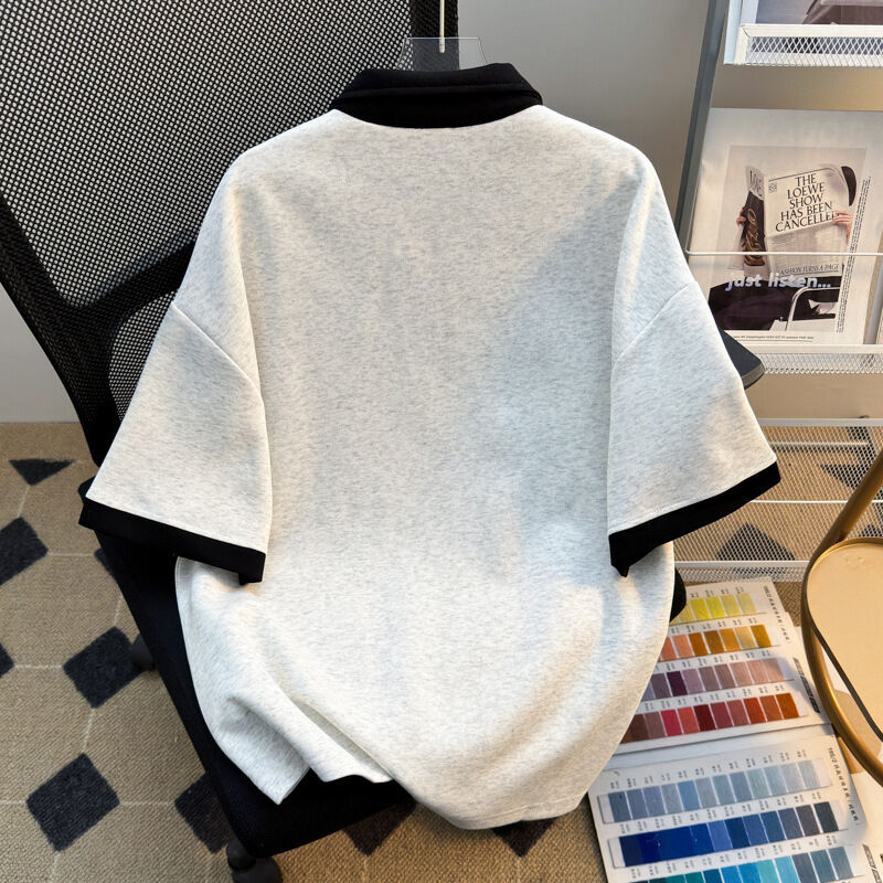 High Quality Wholesale Men's Clothing Oversize Zipper Shirt Manufacturer Blank Short Sleeve Shirts for Men