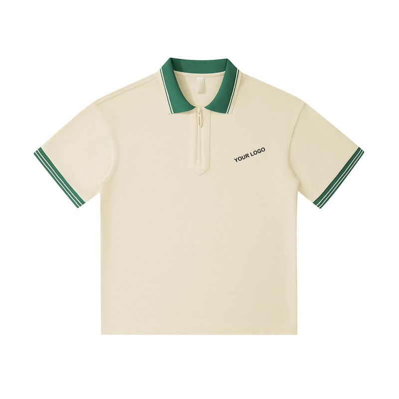 New Arrival Summer Wholesale Men's Printed Polo Shirt Cotton 1/4 Zip Golf Polo t Shirt Streetwear Oversized Men's Polo Shirts