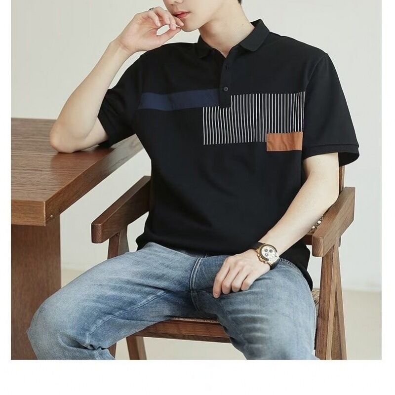 Custom Logo Short Sleeve Golf for Polo Shirt Breathable Quick Dry Made Cotton Solid Pattern for Dry Summer Golf