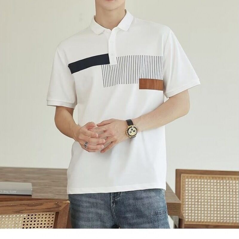 Custom Logo Short Sleeve Golf for Polo Shirt Breathable Quick Dry Made Cotton Solid Pattern for Dry Summer Golf