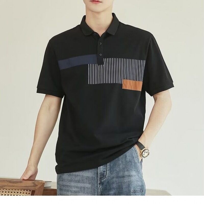 Custom Logo Short Sleeve Golf for Polo Shirt Breathable Quick Dry Made Cotton Solid Pattern for Dry Summer Golf