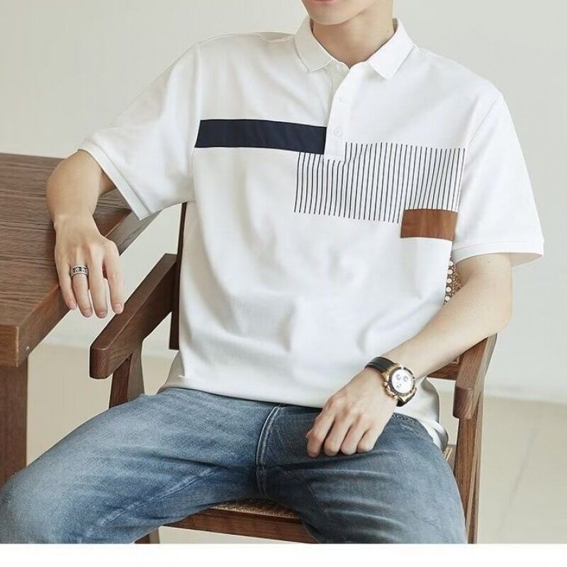 Custom Logo Short Sleeve Golf for Polo Shirt Breathable Quick Dry Made Cotton Solid Pattern for Dry Summer Golf