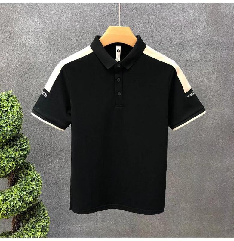 New Men's Printed Polo Shirt Blank Men's Polo T Shirts Embroidered Plain Short Sleeve Casual Polo Shirts