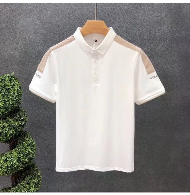 New Men's Printed Polo Shirt Blank Men's Polo T Shirts Embroidered Plain Short Sleeve Casual Polo Shirts