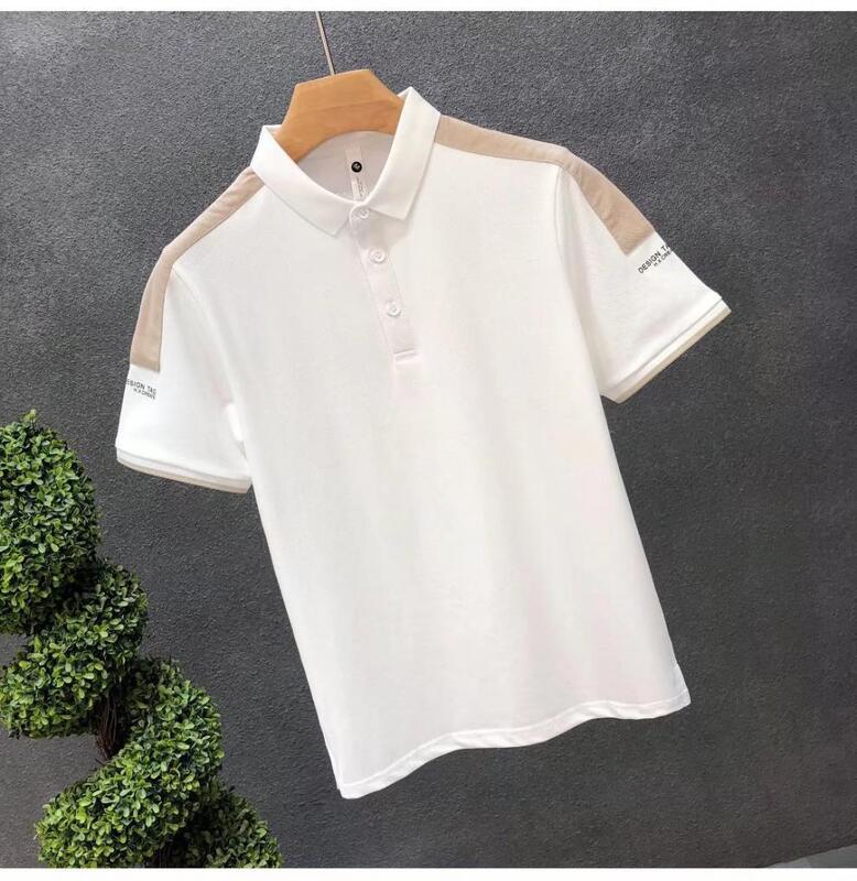 New Men's Printed Polo Shirt Blank Men's Polo T Shirts Embroidered Plain Short Sleeve Casual Polo Shirts