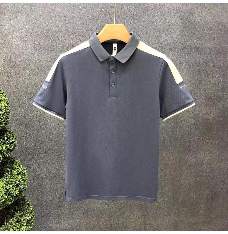New Men's Printed Polo Shirt Blank Men's Polo T Shirts Embroidered Plain Short Sleeve Casual Polo Shirts