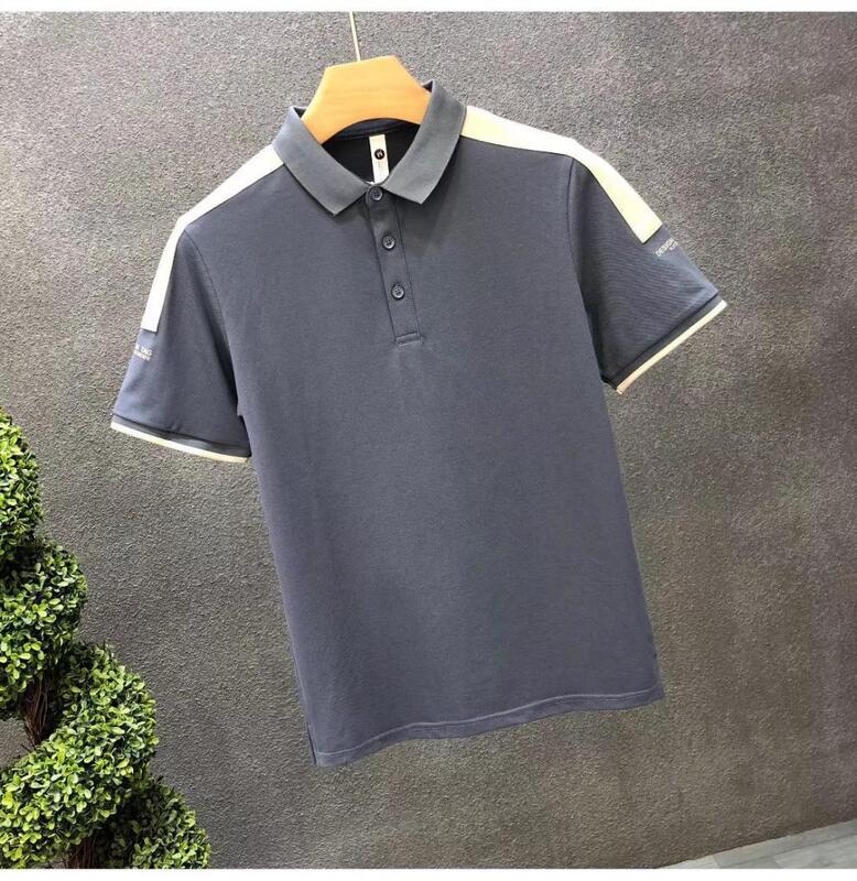 New Men's Printed Polo Shirt Blank Men's Polo T Shirts Embroidered Plain Short Sleeve Casual Polo Shirts