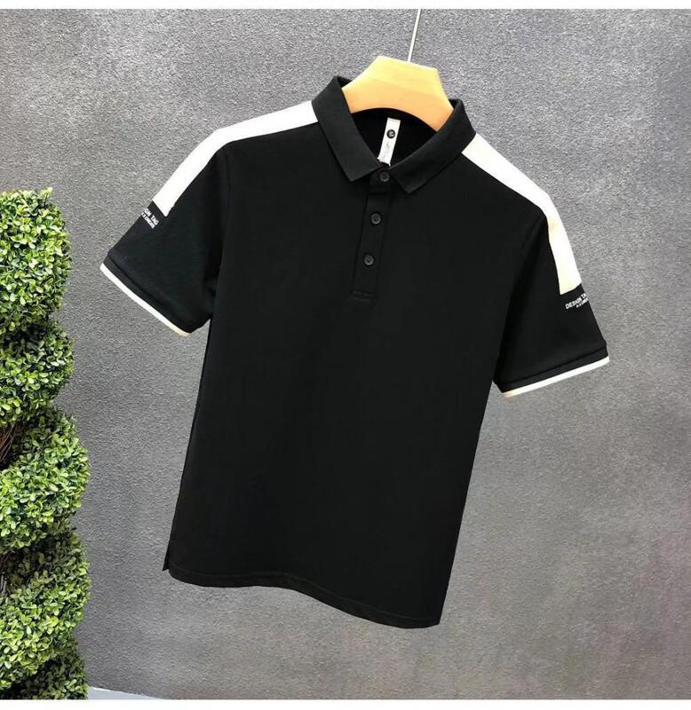 New Men's Printed Polo Shirt Blank Men's Polo T Shirts Embroidered Plain Short Sleeve Casual Polo Shirts