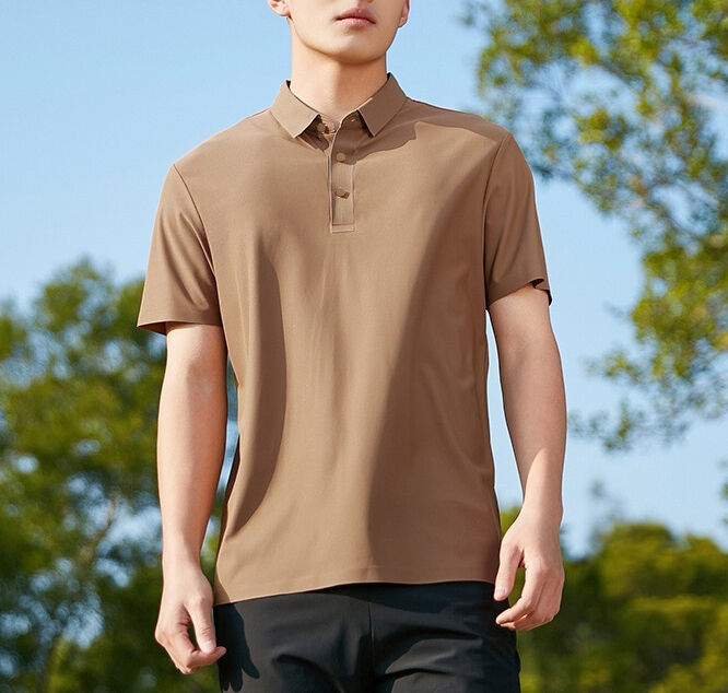 Summer New Men's Korean Style Ice Silk Turn-Down Collar Short Sleeve for Polo Shirt Trendy Couple Internet Celebrity Same Style