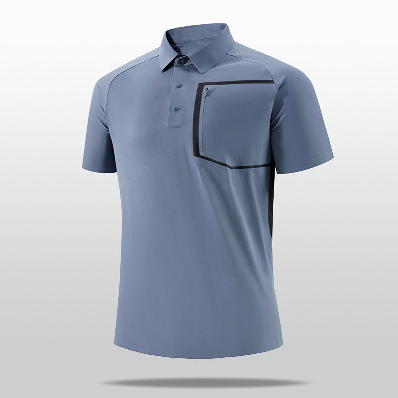 Summer New Men's Short Sleeved Knitted Polo Shirt with Color Blocked Collar for Casual Polo Men