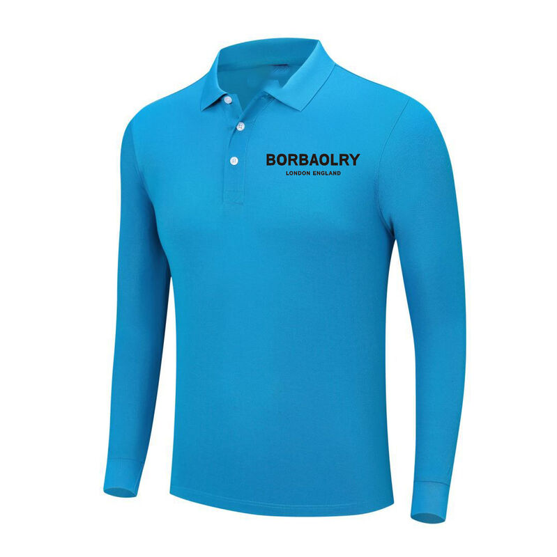Custom Polo Shirts Long Sleeves Printed logo Embroidery t Shirt Polo Cotton Blank Men's Long-Sleeved Polo Shirts