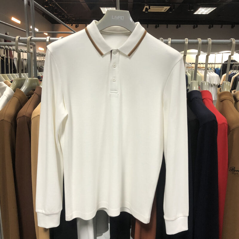 Polo Long Sleeve Shirt Custom logo Polo Shirt  Cotton Men's Dry Fit Golf Polo T-shirt Long Sleeve