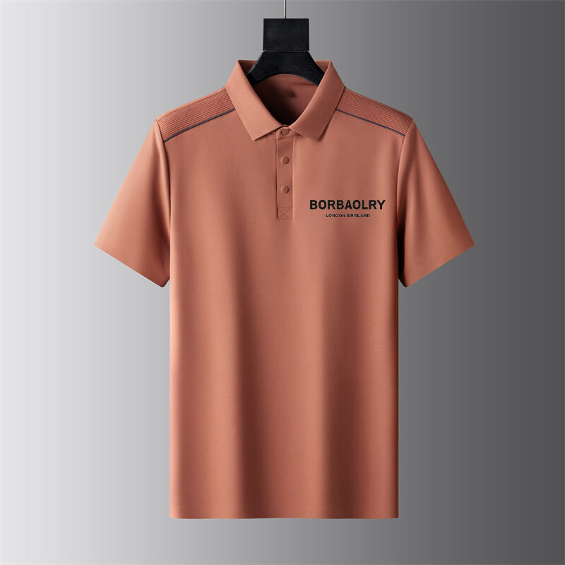 Summer Short-sleeved Business Polo Shirt Men's T-shirt Thin Lapel Half-sleeve Business Casual Trend