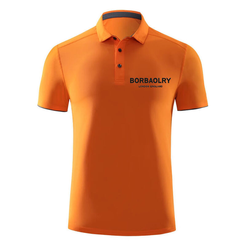 Men's Custom Short Sleeve for Polo Shirts with Breathable Fabric Logo