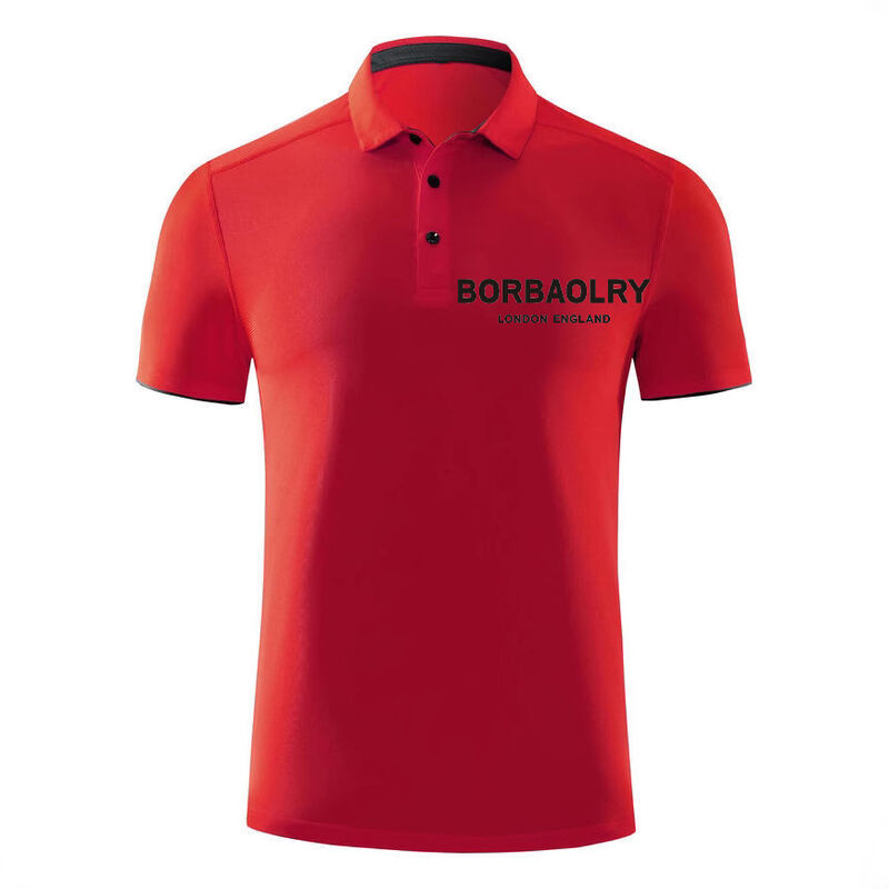 Men's Custom Short Sleeve for Polo Shirts with Breathable Fabric Logo