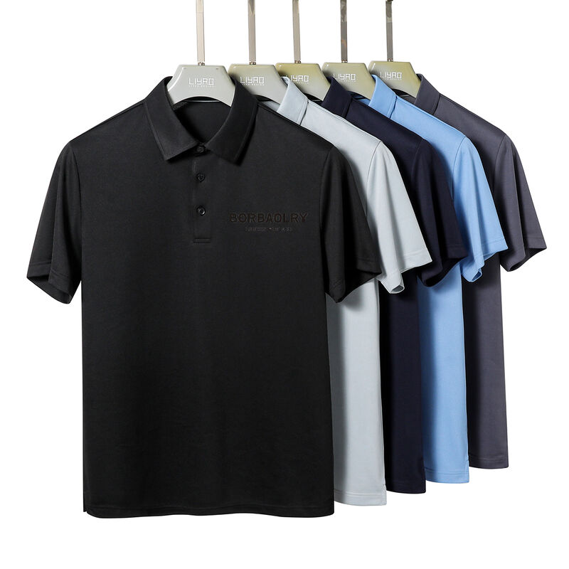 Men's Unisex Casual Short Sleeve for Polo Shirt Hot Selling Solid Pattern Printed T-Shirt Custom Logo Plain Dyed Anti-Pilling