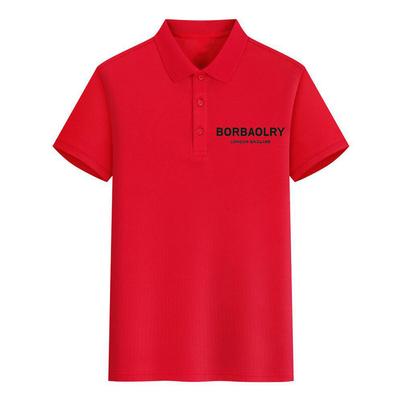 Men's Unisex Casual Short Sleeve for Polo Shirt Hot Selling Solid Pattern Printed T-Shirt Custom Logo Plain Dyed Anti-Pilling